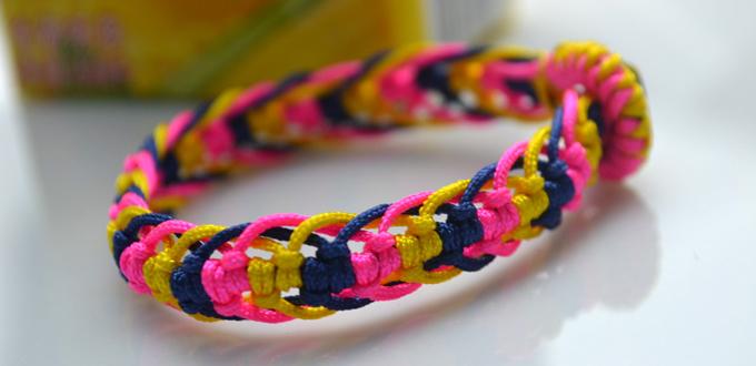 Friendship Jewelry Ideas- How to Weave a 4 Color Braid Bracelet Step by Step
