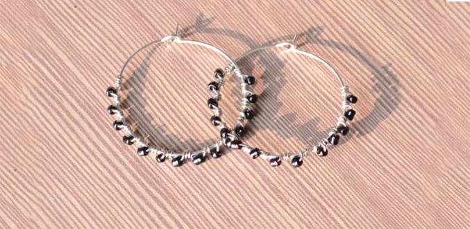 Easy Step to Make Wire Wrapped Hoop Earrings
