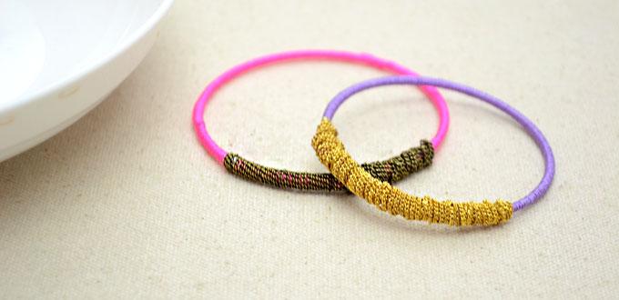 How to Make Wrapped Friendship Bracelet with Chain and Thread in 3 Easy Steps