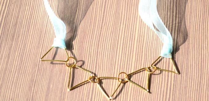 Wire Jewelry Project- Making Your Own Golden Triangle Necklace