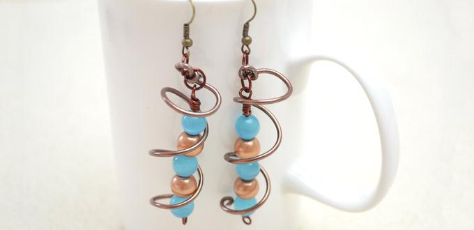 How to Make Earrings with Wire and Beads – Easy Wire Wrap Earrings Idea