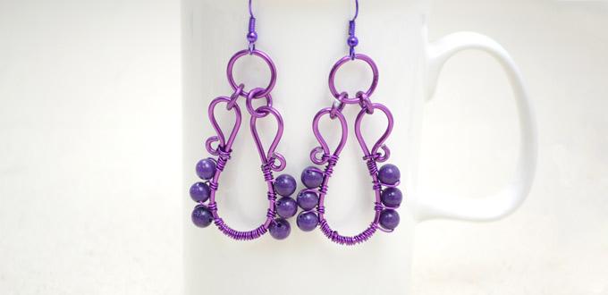 Purple Vase Wire Wrapped Earring Tutorial For Aquarians