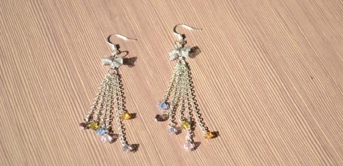 Design Your Own Jewelry- How to Make Tassel Earrings Using Beads and Chain