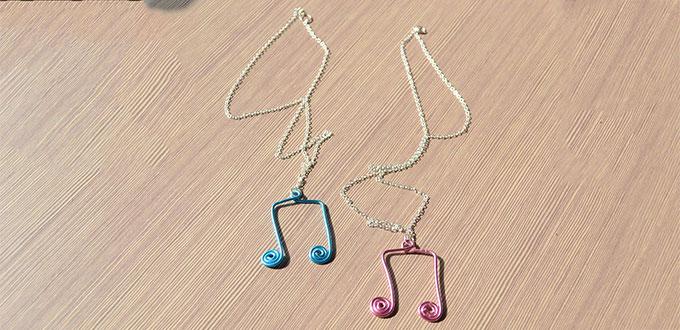 Wire Jewelry Ideas- How to Make a Cute Music Note Necklace