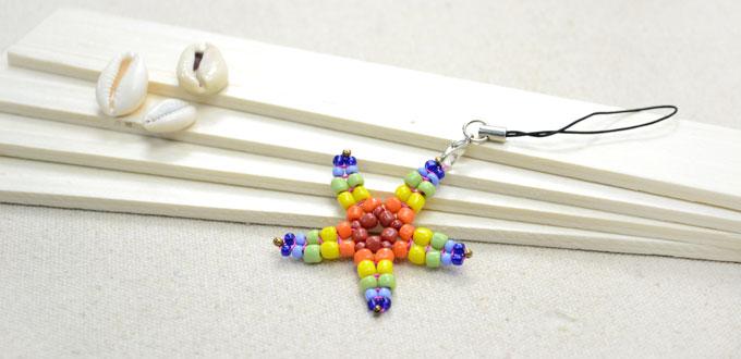 How to Make a Cute Star Phone Charm with Seed Beads
