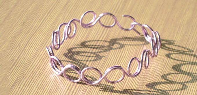 Wire Jewelry Ideas- How to Make Bangle Bracelets with Purple Wire