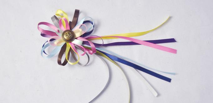 How to Make Colorful Ribbon Hair Clips for Little Girl