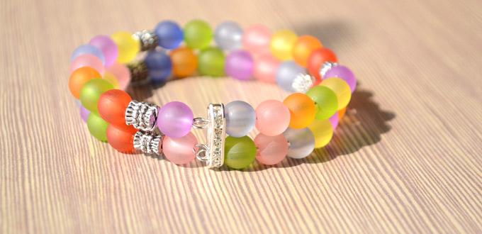 How to Make a Beaded Bangle out of Gorgeous and Colorful Beads