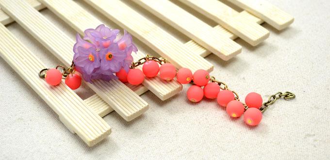 How to Make a Beaded Chain Bracelet with Clustered Trumpet Flowers