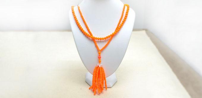 How to Make a Tassel Necklace with Beads and Wire