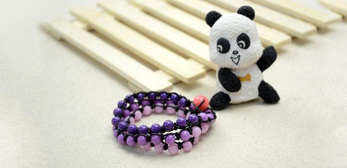 How to Make an Ombre Beaded Wrap Bracelet with Snake Knots