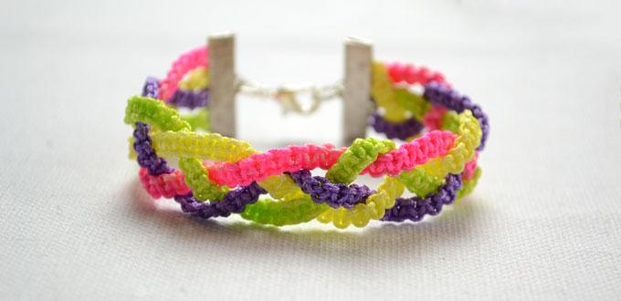 How to Make a Braided Friendship Bracelet with Brightly Colored Strings