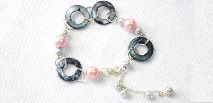 Make Your Own Charm Bracelet with Pearl Beads and Shell Beads