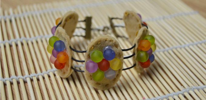 How to Make a Chips Ahoy Cookie Bracelet with Leather Cord for Cute Girls
