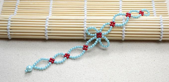 Free Bead Designs for Making a Woven Bracelet with Small-sized Glass Pearl Beads