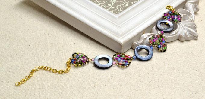 Tutorial on Making a Heart Beaded Bracelet with Wire and Colorful Seed Beads