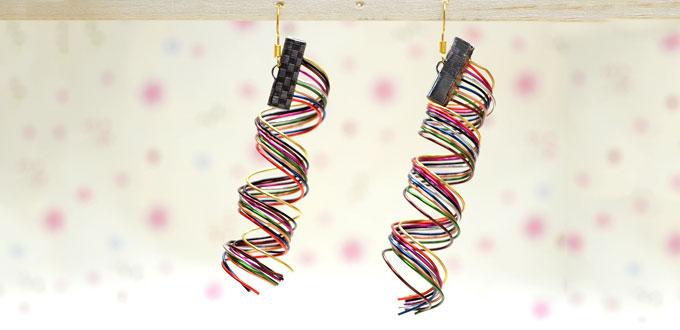 Creative Jewelry Project - How to Make Rainbow Coiled Wire Earrings within 15 Minutes