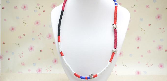 Make a Valentine Day Necklace with 5 Colored Strings for Men