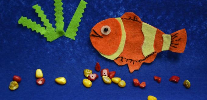 Simple Steps to Make Nemo Clown Fish Brooch with Felt