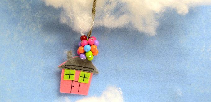 Make Fun Cluster Pendant Necklace for Kids Modeled on the Pixar Movie Up