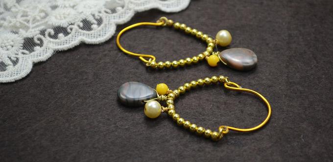 How to Make Sparkling Dangle Earrings with Jasper and Spacer Beads