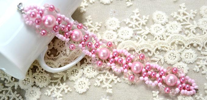 Easy Tutorial on Making a Cute Pink Pearl Bead Bracelet for Spring Season