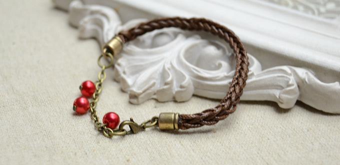 How to Make a Friendship Bracelet with 8 Strings and Pearl Dangles