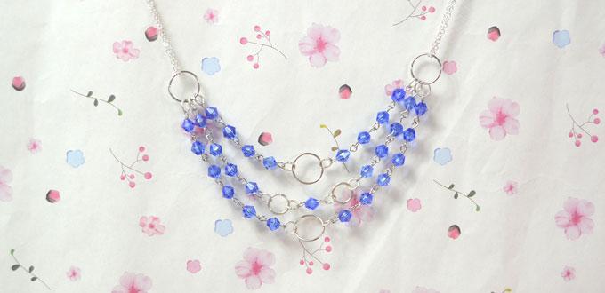 Step-by-Step Instruction for Making Three Strand Beaded Necklace 