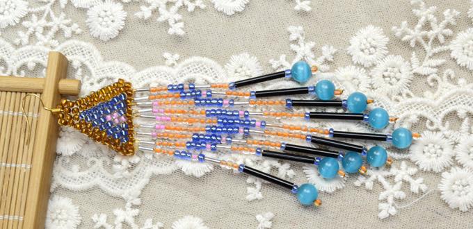 Patterns on Making Native American Brick Stitch Earrings with Seed Beads