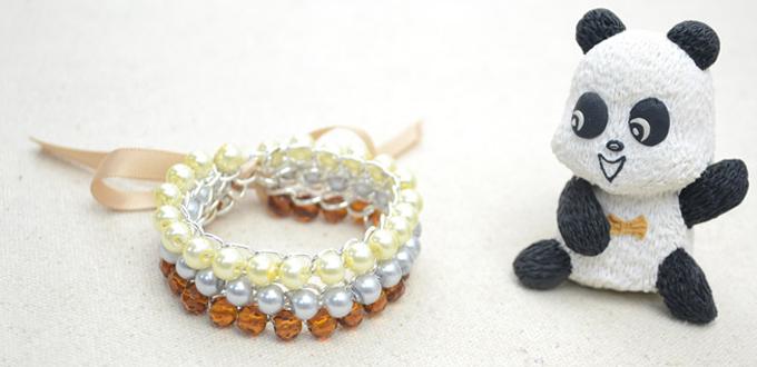 Mother’s Day Jewelry Gifts on Making a 3-strand Pearl and Ribbon Bracelet