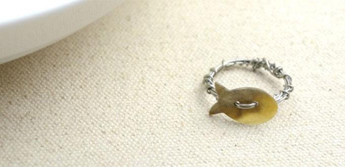 Easy Wrapped Jewelry Idea - How to Make a Button Ring with Wire 