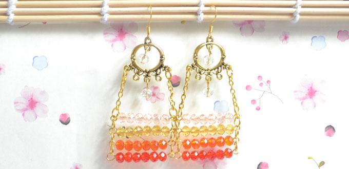 Summer Jewelry Designs on Making Ombre Beaded Chandelier Earrings with Chains