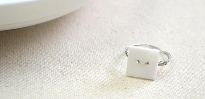 Easy DIY Tutorial on Making Handmade Square Button Ring within 10 Minutes