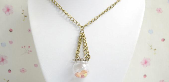 Simple Patterns on Making Glass Blown Pendant Necklaces with Chains