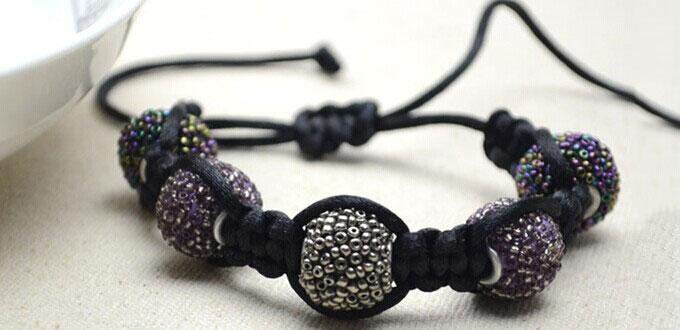 How Do I Make a Cool Shamballa Style Bracelet with Indonesia Beads and Nylon Threads 
