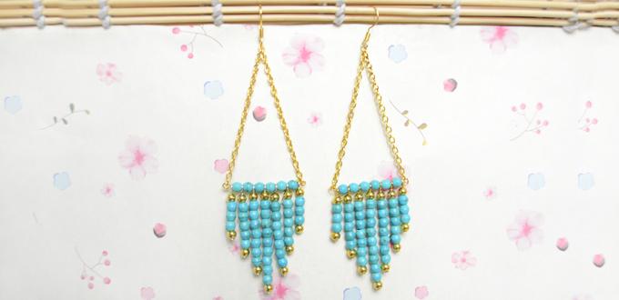 How to Make Sunburst Statement Earrings with Turquoise
