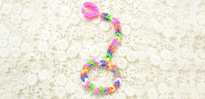 Kids Jewelry on How to Make Colorful Rubber Band Ring Bracelet with Loom