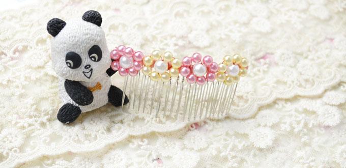 How to Make a Flower Pearl Hair Comb for Wedding Party