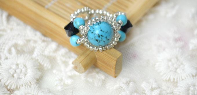 How to Make Turquoise Beaded Rings with Wire in Five Minutes