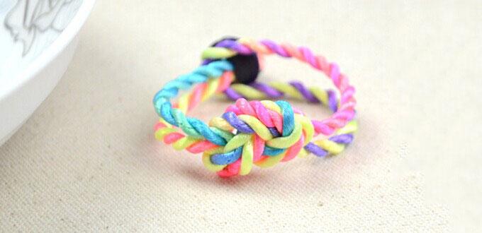 2-Step Tutorial on How to Tie a Sailor Knot Friendship Bracelet with Nylon Threads 