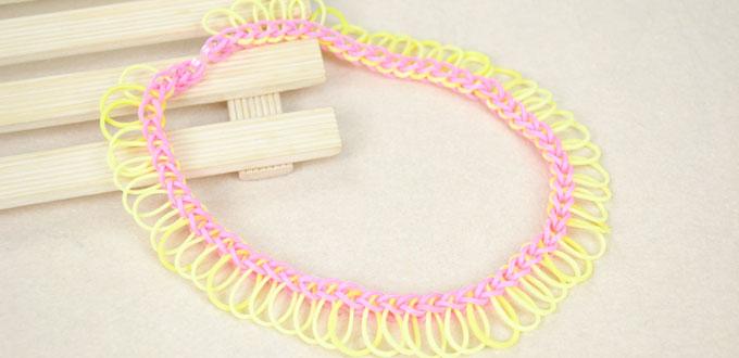 How to Make Fringe Rubber Band Necklace with a Hook