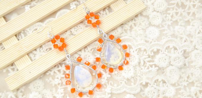 How to Make Vibrant Orange Teardrop Earrings for Cool Summer