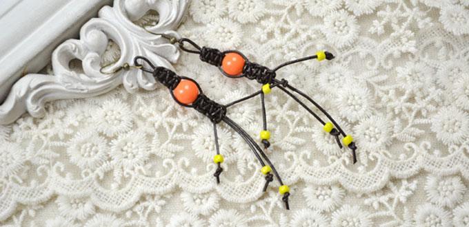 How to Make Shamballa Doll Earrings Out of Cords and Beads
