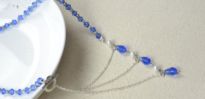 How to Make an Ocean Style Chain Link Necklace with Crystal Beads