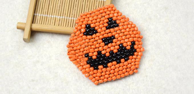 How to Make Your Own Beaded Pumpkin Coaster for Halloween