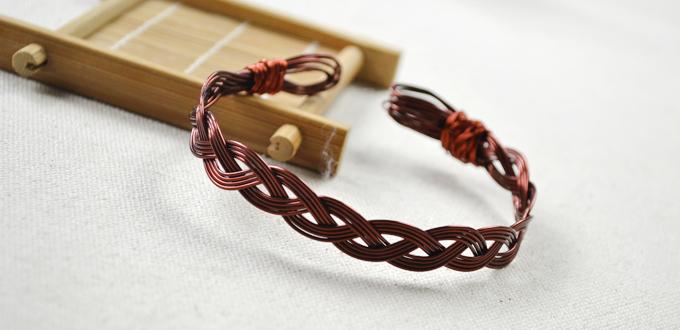 Vintage Bangle Designs on How to Make a Woven Copper Bracelet with Wire