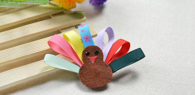 Animal Jewelry Design-How to Make a Turkey Hair Bow with Ribbon