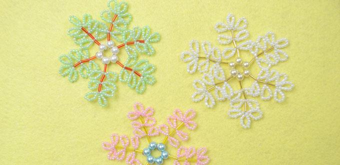 How to Make Beaded Snowflake Christmas Ornament
