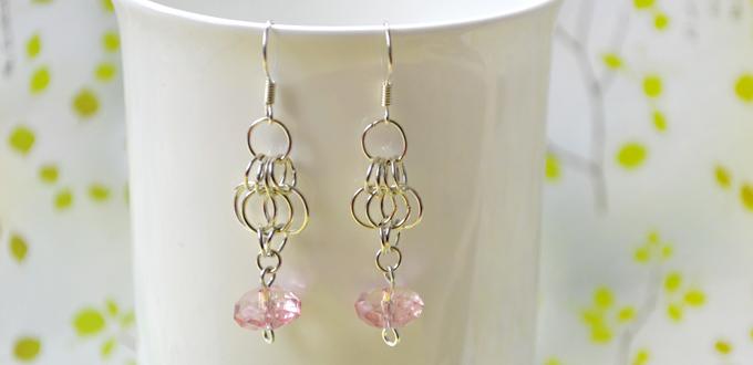 Jump Ring Earring Patterns - How to Make Butterfly Wing Earrings with Beads