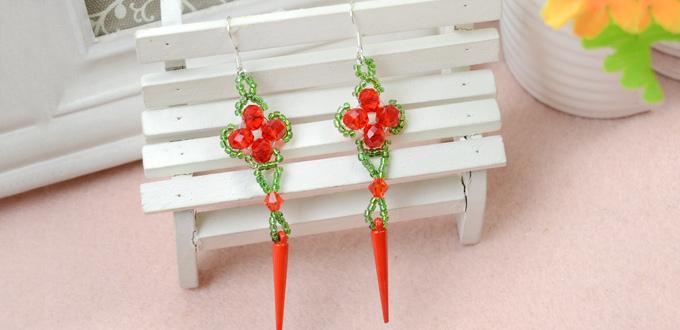 Latest Spring Fashion-Make Your Own Beautiful Beaded Long Red Earrings